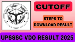 UPSSSC VDO Result 2025