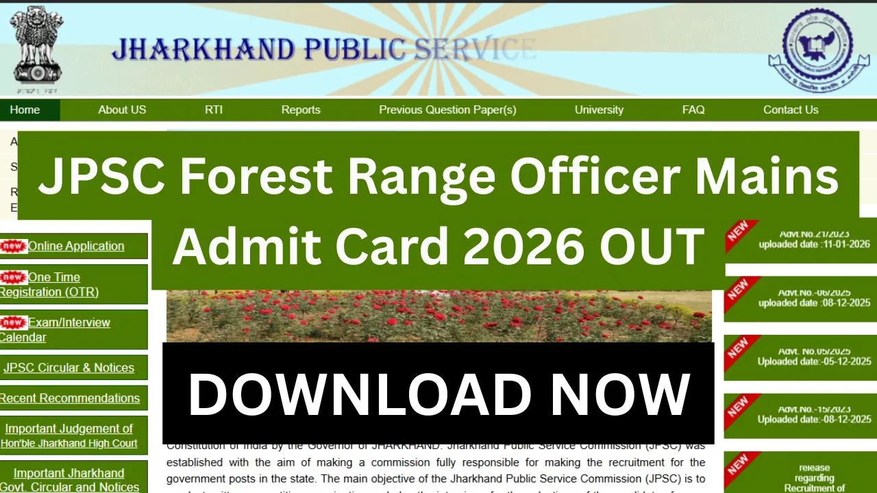 JPSC Forest Range Officer Mains Admit Card 2026 OUT