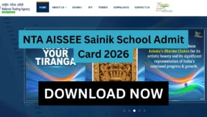 NTA AISSEE Sainik School Admit Card 2026