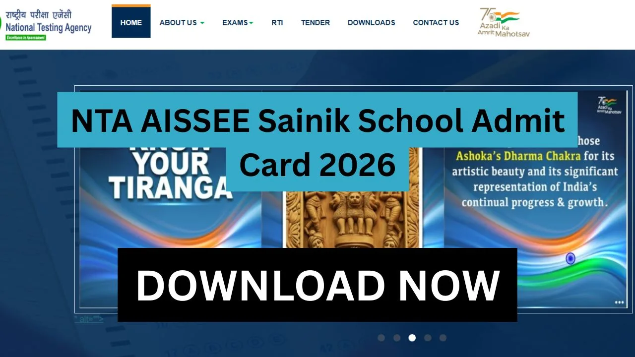 NTA AISSEE Sainik School Admit Card 2026