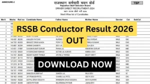 RSSB Conductor Result 2026